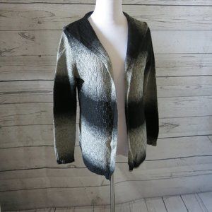 Cynthia Rowley Ombre Wool Blend Open Front Hooded Cardigan Sweater - Size PL